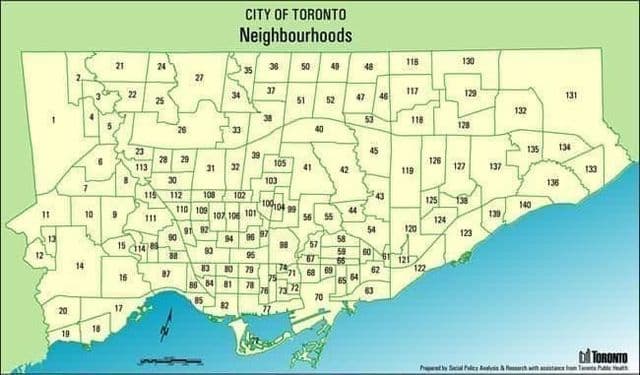 Toronto-buurtenkaart