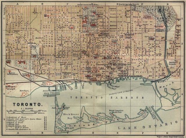 Historische kaart van Toronto