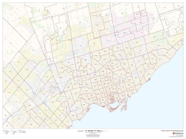 Toronto postcodekaart