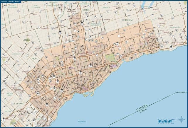 Toronto-wegenkaart