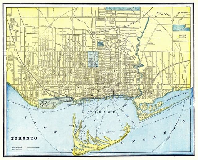 Toronto antieke kaart